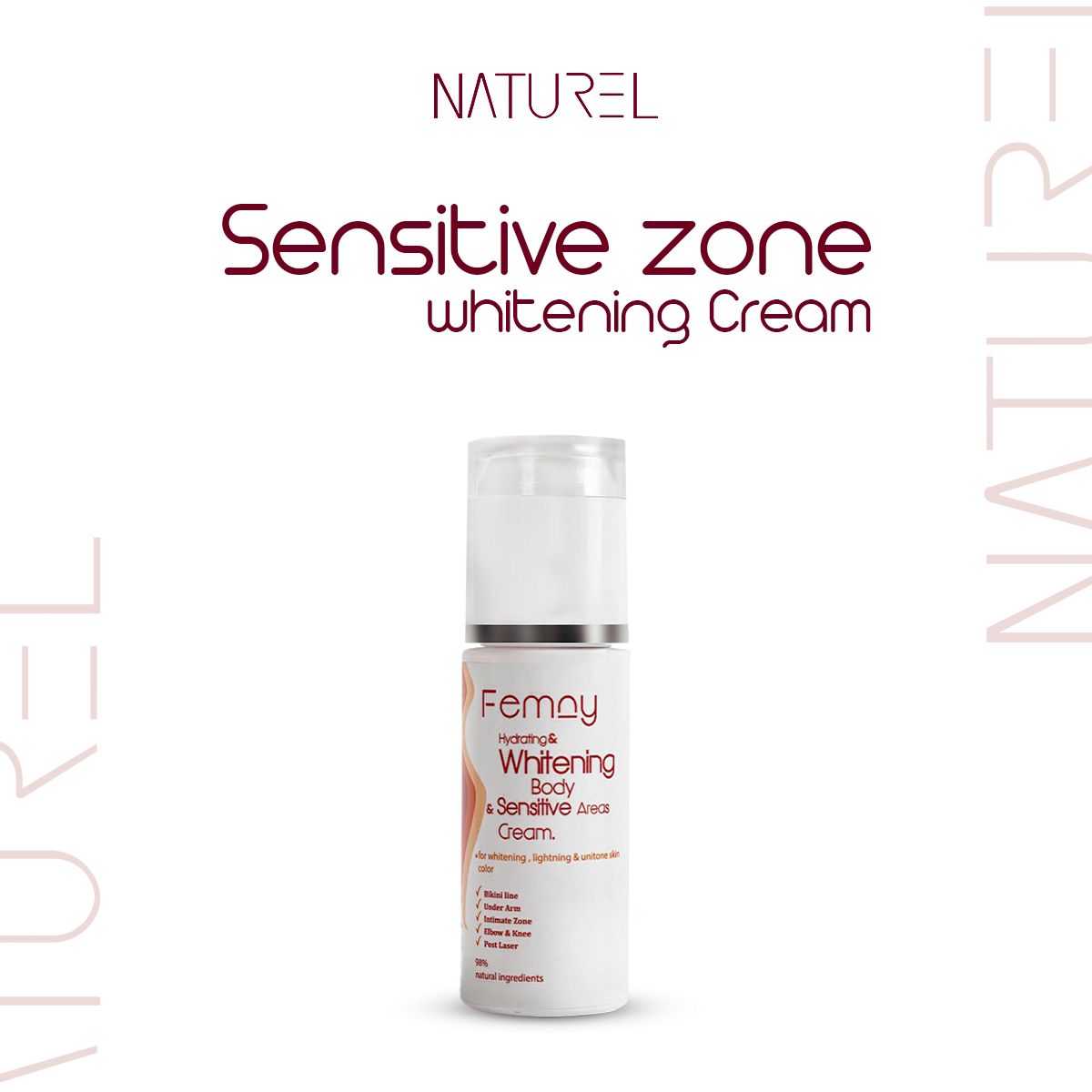 Sensitive zone Whitening cream